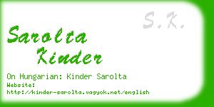 sarolta kinder business card